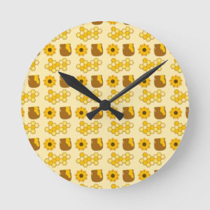 Bee Painting Ideas Runde Wanduhr