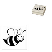 Bee Pattern Print Rubber Briefmarke Gummistempel (Stempel)