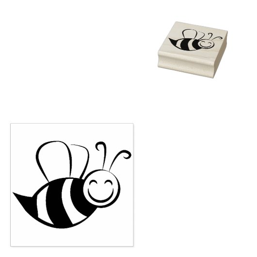 Bee Pattern Print Rubber Briefmarke Gummistempel (Stempel)