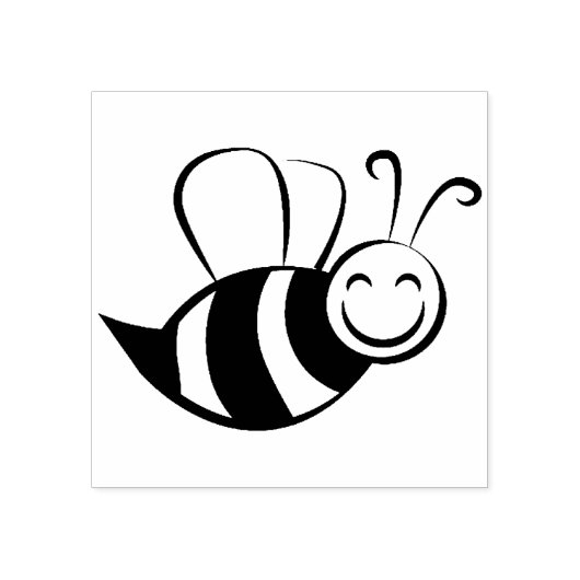 Bee Pattern Print Rubber Briefmarke Gummistempel (Prägung)