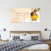 Bee Persistent in Bildung und Bloom Quote Foto Leinwanddruck (Insitu (Schlafzimmer))