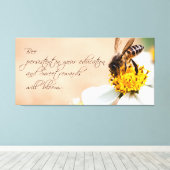Bee Persistent in Bildung und Bloom Quote Foto Leinwanddruck (Insitu (Holzboden))