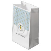 Bee Phantastisch Baby Boy | Personalisiert Monogra Kleine Geschenktüte (Rückseite Schrägansicht)