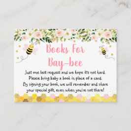 Bee Pink Gold Floral Baby Buy Anfrage Begleitkarte