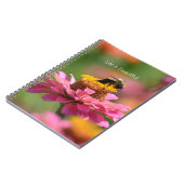 Bee Pink Zinnia Flower Garden (my photography) Notizblock (Linke Seite)