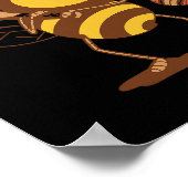 Bee Playing Cricket  Poster (Ecke)