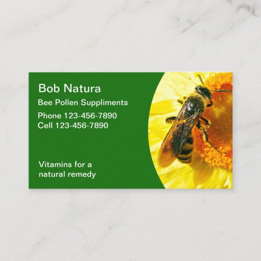 Bee Pollen Business Cards Visitenkarte (Vorderseite)