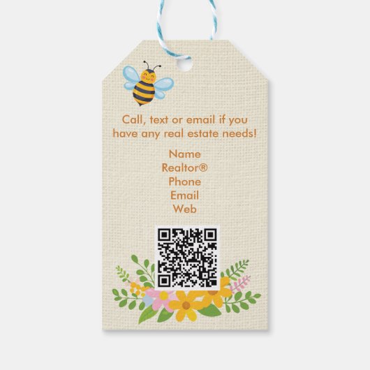 Bee POP BY für Verkäufer, Honey Referrals Geschenkanhänger (Rückseite)