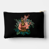 Bee Positive Floral Vibes Drawstring Bag Zubehörtasche (Rückseite)