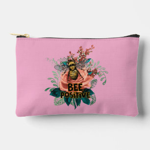 Bee Positive Floral Vibes Drawstring Bag Zubehörtasche