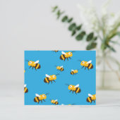 Bee Postcard Postkarte (Stehend Vorderseite)