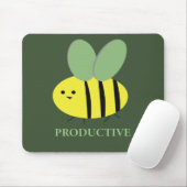Bee Productive, Green Mousepad (Mit Mouse)