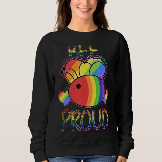 Bee Proud Equality Homosexualität Pride LGB Transg Sweatshirt (Vorderseite)