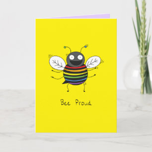 Bee Proud Gay Pride LGBTQ Karte