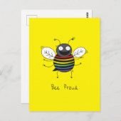 Bee Proud Gay Pride LGBTQ Postkarte (Vorne/Hinten)