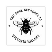 Bee Pun Book Briefmarke Permastempel (Design)