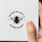 Bee Pun Book Stamp Gummistempel
