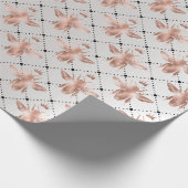 Bee Queen Rose Gray Blush Honey Grill Honeymoon Geschenkpapier (Ecke)