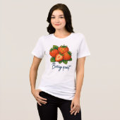 Bee Quiet Cute Erdbeerpuns | Lustige Früchte  Tri-Blend Shirt (Vorderseite voll)