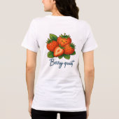 Bee Quiet Cute Erdbeerpuns | Lustige Früchte  Tri-Blend Shirt (Rückseite)