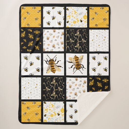 Bee Quilt Sherpadecke (Vorderseite)