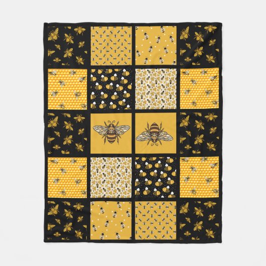 Bee Quilt Two Fleecedecke (Vorderseite)
