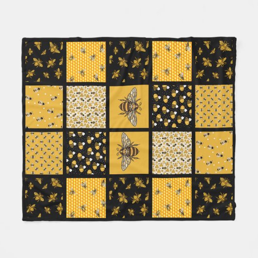 Bee Quilt Two Fleecedecke (Vorderseite (Horizontal))