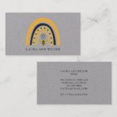 Bee Rainbow Business Card Visitenkarte (Vorne/Hinten)