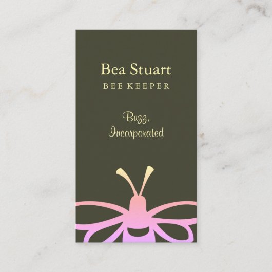 Bee Rainbow Business Card Visitenkarte (Vorderseite)