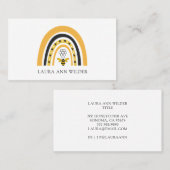 Bee Rainbow Business Card Visitenkarte (Vorne/Hinten)