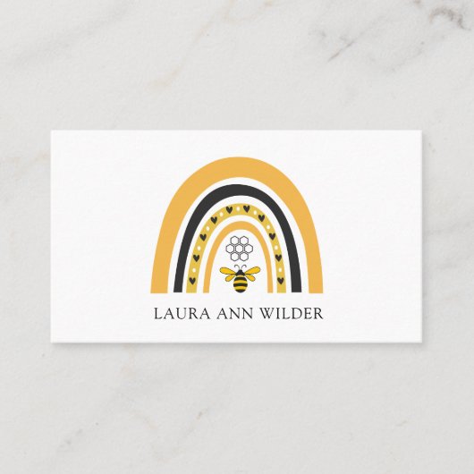 Bee Rainbow Business Card Visitenkarte (Vorderseite)