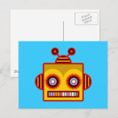 Bee Robot Fun Postcard Postkarte (Vorne/Hinten)
