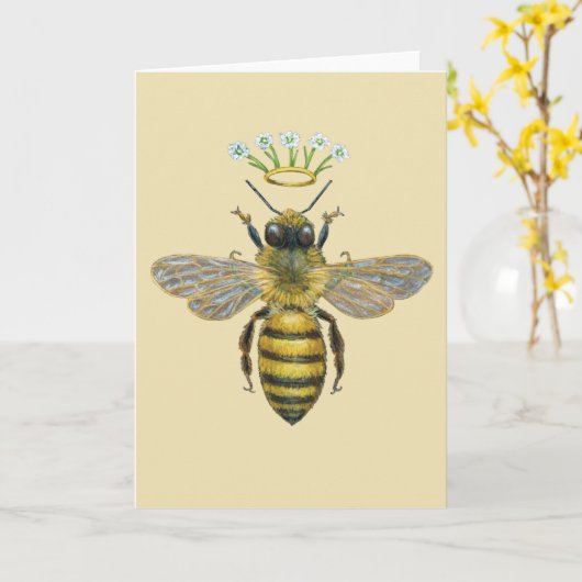 Bee Royalty-Karte Karte (Gelbe Blume)