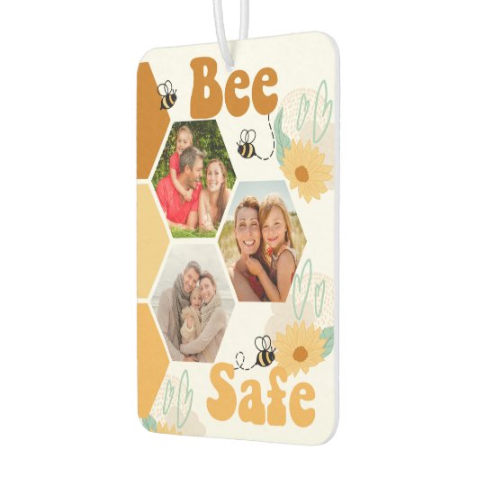 Bee Safe 3 Foto Honeycomb Collage Autolufterfrischer (Links)