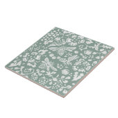 Bee Sage Green Honeycomb Blumengarten Design Fliese (Seite)