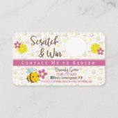 Bee Scratch & Win Business Card Visitenkarte (Vorderseite)