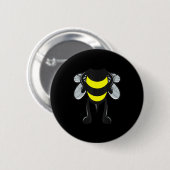 Bee Shirt Adult Men Women Kids Bumblebee Costume Button (Vorne & Hinten)