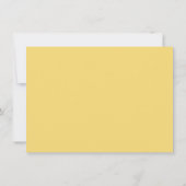 Bee Simple Border Yellow Name Note Card Mitteilungskarte (Rückseite)
