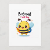 Bee Smart First Day School Postcard Postkarte (Vorderseite)