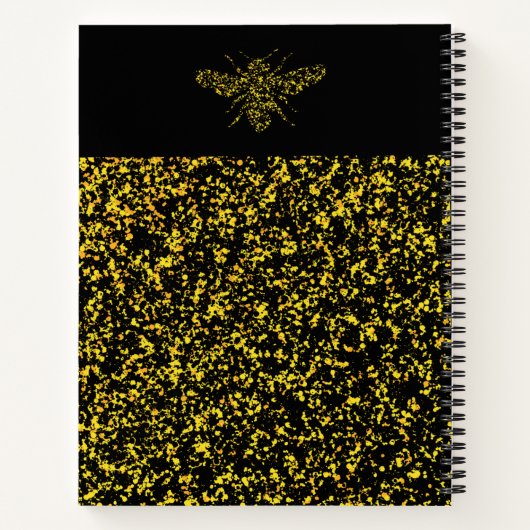 Bee Splattered Paint Notizblock (Rückseite)