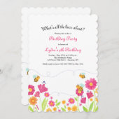 Bee Spring Birthday Party Einladung (Vorne/Hinten)