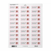 Bee Still My Heart Valentine Address Labels d6 (Vorne)