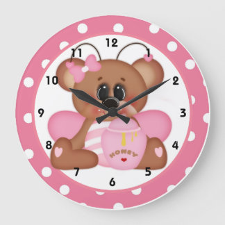 Bee Still My Heart Valentine's Day Clock d1 Große Wanduhr