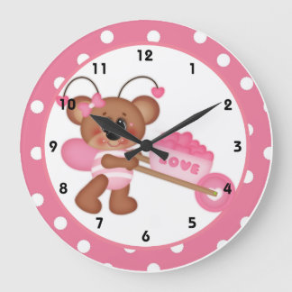 Bee Still My Heart Valentine's Day Clock d5 Große Wanduhr