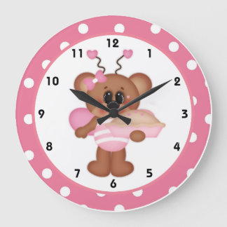 Bee Still My Heart Valentine's Day Clock d8 Große Wanduhr