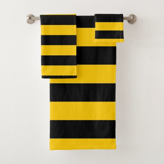 Bee Stripe Design Badhandtuch Set (Insitu)