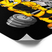 Bee Strong Gym Fitness Bodybuilding Poster (Ecke)