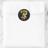 Bee Strong Gym Fitness Bodybuilding Runder Aufkleber (Tasche)