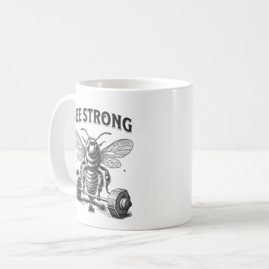 Bee Strong Kaffeetasse (Vorderseite Links)