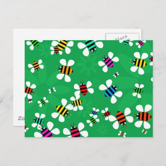 Bee Swarm Postkarte (Vorne/Hinten)